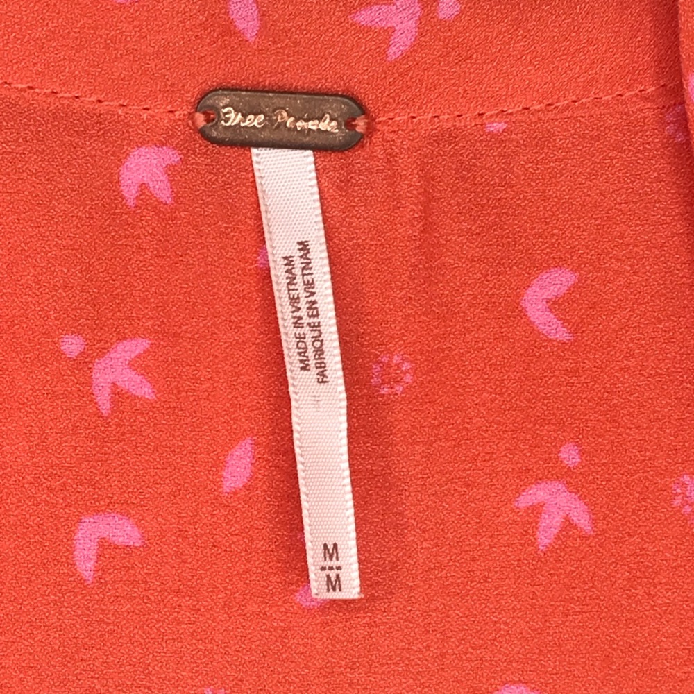 Free People coral sleeveless blouse - Picture 3 of 4